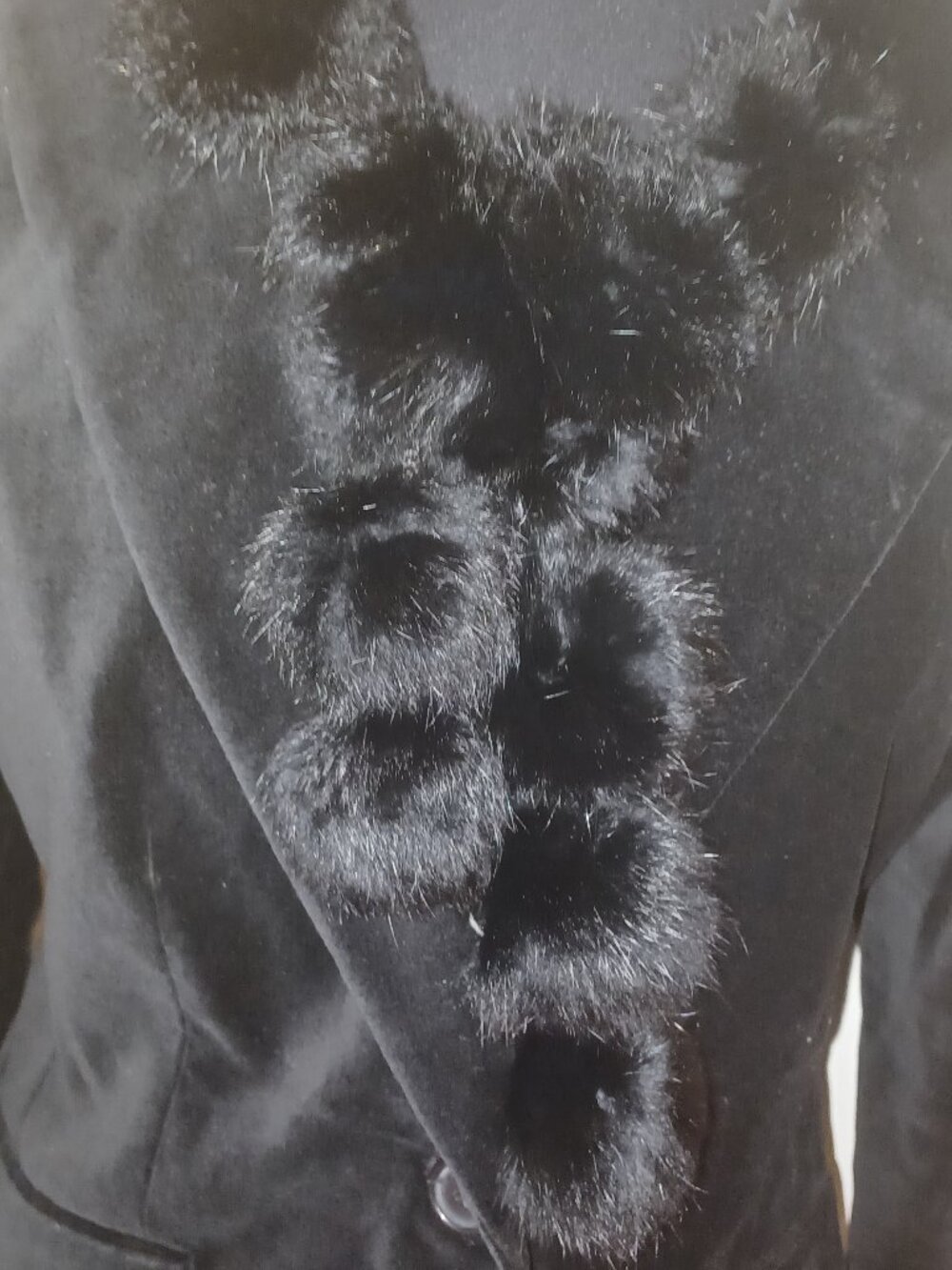 Single Row 100% Rabbit Fur Scarf - Picture 2 of 3